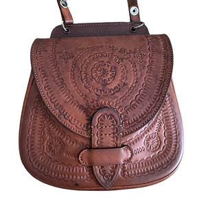 Vintage Leather Shoulder Saddle Bag